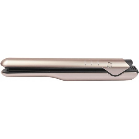Mighty Rock Cordless Portable Mini Travel Straightener, Straightening Hair and Curling Hair，USB Rechargeable Flat Iron with MCH Ceramic Plates (Champagne Gold)